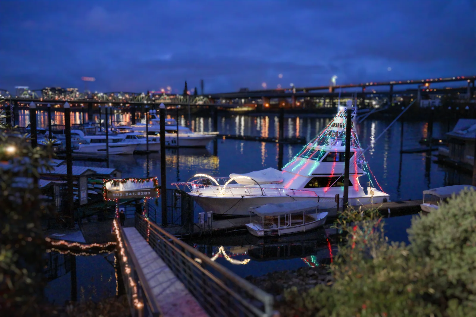 RiverPlace Marina Promenade at Twilight