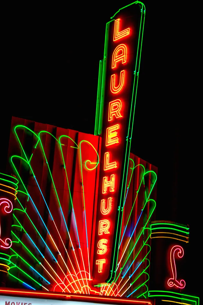 Nocturnal Art Deco: 1923 Laurelhurst Neon Marquee